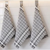 utěrka 3ks 70x50cm BISTRO Grey D.-kuch., 100% EGYPTSKÁ bavlna