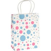 taška dárk. M, PUNTÍKY, x cm, papír