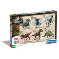 CLEMENTONI Puzzle - 104 dílků Jurský svět