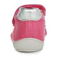 Dětská barefoot celoroční obuv DDstep - Srdce (Dark Pink)