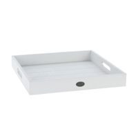 podnos d40x 4cm, servírovací, bílý, šedý, protiskl., plast