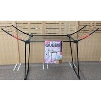 sušák 18m HAPPY QUEEN, černý, rozklád., 7prutů, nosn.15kg