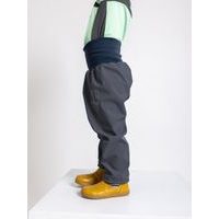 ADELLiNO, dětské softshellové kalhoty s fleecem CITY, černé