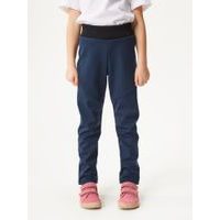 Unuo Dětské softshellové kalhoty s fleecem pružné Sporty, Tm. Modročerná