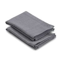 KELA Utěrka CAJA 2 ks 55% bavlna/45% bambus šedá 32x32 cm KL-12877