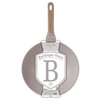 BERLINGERHAUS Pánev WOK s titanovým povrchem a poklicí 28 cm 28 cm Taupe Nordic Collection BH-8334