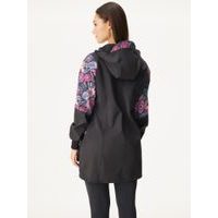Unuo Dámský softshellový kabát s fleecem Street, Černá, Kytky