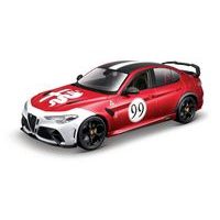 Bburago Bburago Plus - Auta HOBBY, Plus - Alfa Romeo Giulia GTAm, metal červená, 1:18