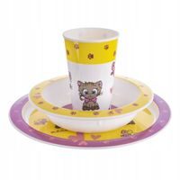 soupr. 3díl. KOCOUŘI, děts.jídelní, plast