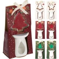 lampa-aroma ker. s voskem, vánoční, mix barev