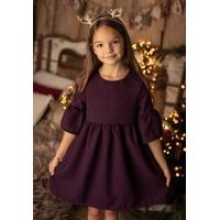 Dívčí slavnostní boho šaty vínové