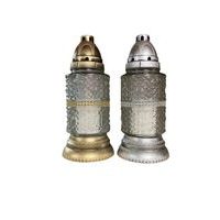 svíčka hřbit. 26cm, s víčkem, mix barev, 30hod