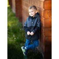 Unuo, Dětská softshellová bunda s fleecem Basic, Khaki, Lesní zvířata