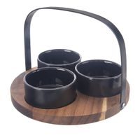 Servírovací misky s tácem BLACK set