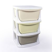 DOLU Dětský plastový regál se 3 šuplíky, 36,5x58,5x38 cm