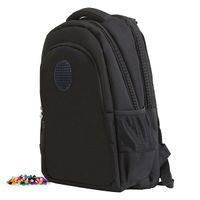 PIXIE CREW PIXIE CREW Studentský batoh černý s malým panelem