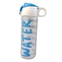 láhev 0,75l WATER, MĚRKA, brčko, nápitka+kryt, sport, plast