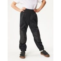 Unuo Dětské softshellové kalhoty s fleecem pružné Active, Černá