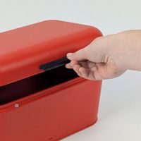 KELA Chlebník Frisca kov, červená 30x18x16,5 cm KL-12846