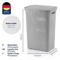 KELA Koš na prádlo Hedda směs bavlna/polyester bílo-černá 57,0 cm 40,0 cm KL-24453