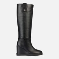 Černé dámské kozačky Geox Wedge