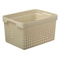 košík SEOUL L, 36x27x20cm-sv.béžový, plast