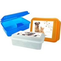 box 1,50l, svačina, dělený, MAZLÍČI-friends, 18x13x7cm, plast