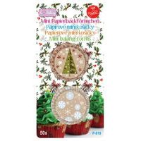 košíček d30x20mm pralinky, VÁN.STROM./VLOČKY, 50ks, papír