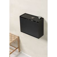 botník 45,2x18,3x36cm ČERNÝ, závěsný, pro 2páry bot, plast