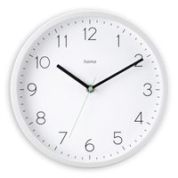 Hama Menorca, nástěnné hodiny řízené rádiovým signálem, 25 cm, bílé
