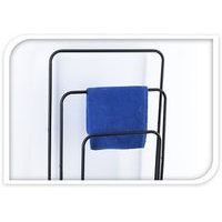 BATHROOM SOLUTIONS Věšák na ručníky kovový černý s bambusem KO-C80653880