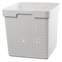 košík SEOUL XL, 30x30x30cm-bílý, plast