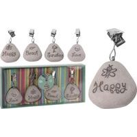 těžítko-závaží 4ks na ubrus "kámen", s klipsem