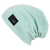ESITO Žebrovaná čepice spadená Color Mint - mintová