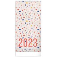 Nástenný plánovací kalendár Terazzo 2023, 21 × 42 cm SK Baagl