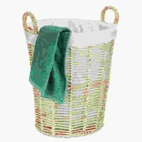 KELA Koš na prádlo Hedda směs bavlna/polyester bílo-černá 57,0 cm 40,0 cm KL-24453