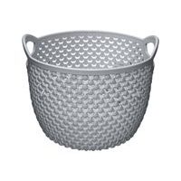 košík 3,3l DROP, ratan, šedý, d18,5x13,7cm, 2ucha, M-153, plast