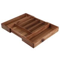 EXCELLENT HOUSEWARE Příborník rozkládací z akátového dřeva 28-45 x 34 cm KO-BA2100040