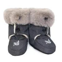 ESITO (handmade) Softshellové capáčky Aljaška - 0 ( 2 - 5 měsíců ) / šedá / latté