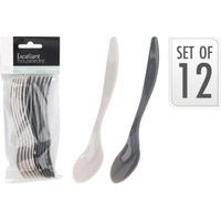 lžíce 14cm káva, sada 12ks, 2barvy, plast