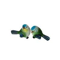 dekorace PTÁK sedící 15x8cm, v.11cm, DB, polyresin