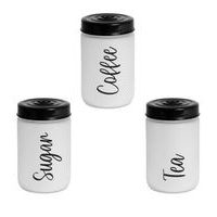 dóza 0,66l COFFEE, SUGAR, TEA, ledové sklo/plast