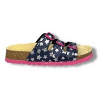 Superfit 0-800113-8400 – dívčí pantofle modré se stříbrnými hvězdičkami