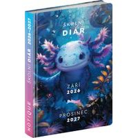 NOTIQUE Školní diář Axolotl (září 2026 – prosinec 2027), 9,8 x 14,5 cm