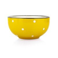TORO MISKA ŽLUTÁ S BÍLÝMI PUNTÍKY,490ML,13CM KERAMIKA_hamashop