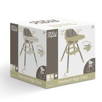 DOLU Dětská jídelní židlička s pultem, polstrováním a odnímatelným jídelním tácem, béžová, 90x70x60 cm