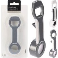 otvírák lahví 4 v 1 (korun., PET, OMNIA víčka) 13x4x2cm, plast/kov