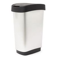 koš odp.50l TWIST- IML. ART METAL, černý výklop., plast