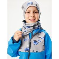 Unuo Dětský nákrčník z fleecu Basic, Bagr