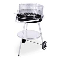BBQ Zahradní gril na dřevěné uhlí chrom 47 x 75 cm KO-C83000450